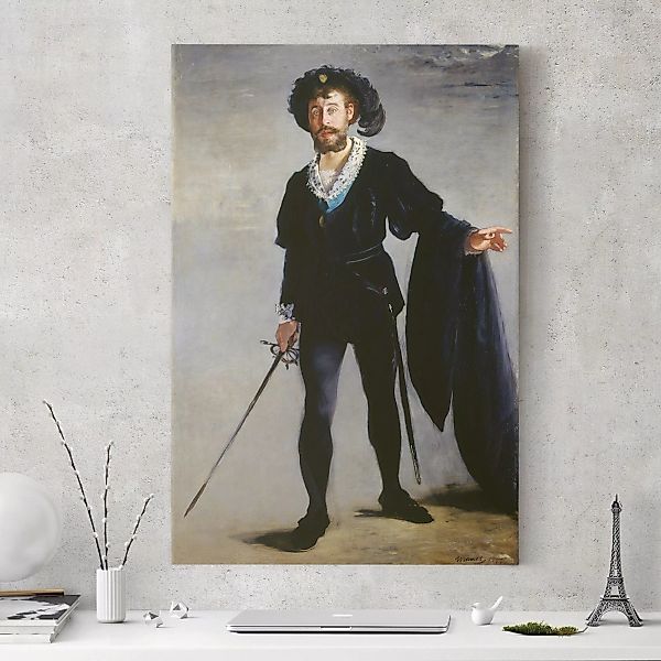 Leinwandbild Kunstdruck - Hochformat Edouard Manet - Der Sänger Jean-Baptis günstig online kaufen