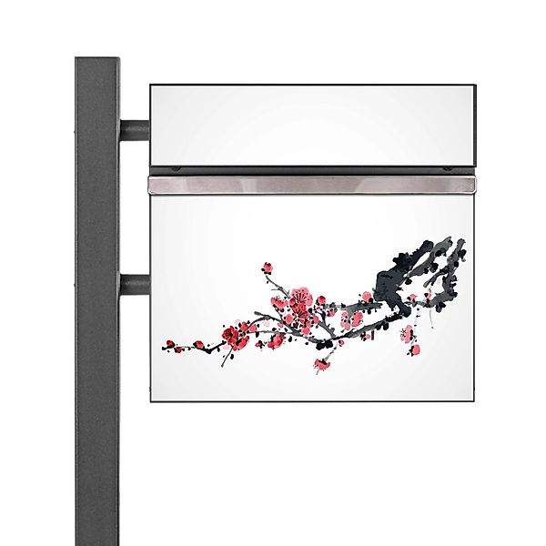Banjado Standbriefkasten Anthrazit 45x120x16.5cm Groß Inkl. Montagematerial günstig online kaufen