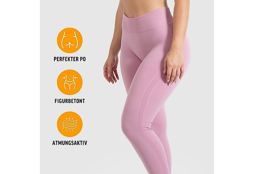 Smilodox Leggings Cetrina, Push Up Scrunch Leggings mit Schriftzug Fitness günstig online kaufen