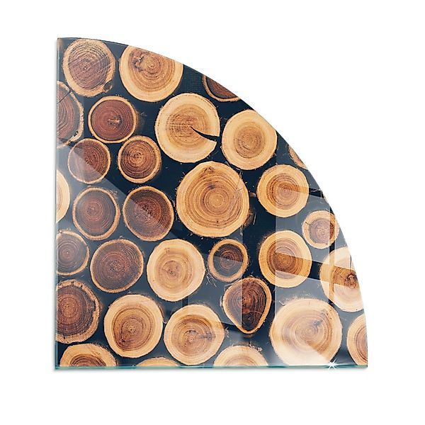 Tulup Glasplatte für Kamin Kiste mit Schnittholz Funkenschutzplatte Kaminöf günstig online kaufen