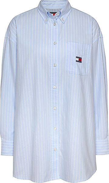 Tommy Jeans Hemdbluse TJW OVS BADGE OXFORD SHIRT EXT mit Streifenmuster, Lo günstig online kaufen