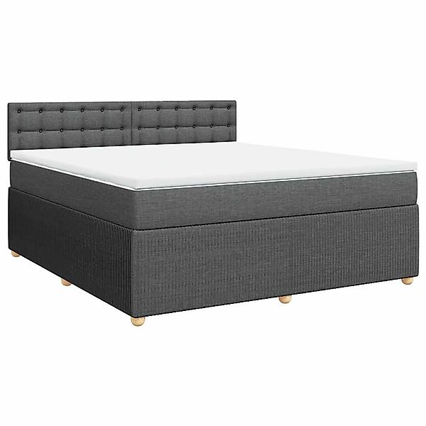 vidaXL Boxspringbett mit Matratze Dunkelgrau 180x200 cm Stoff 3289850 günstig online kaufen