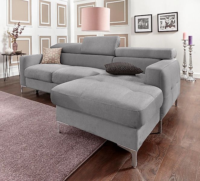COTTA Ecksofa "Sammy L-Form" mit Kopfteilverstellung, wahlweise mit Bettfun günstig online kaufen