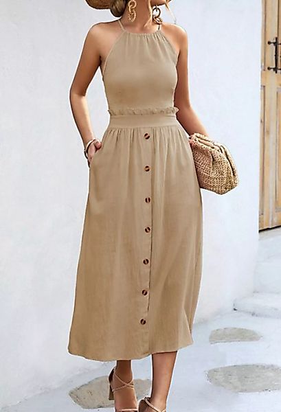 SEGUEN Sommerkleid Rückenfreie sexy Frauenkleider Mittellange Sommerkleider günstig online kaufen
