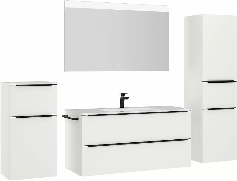 nobilia® Badmöbel-Set Levere, (4-St., vormontiert, mit günstig online kaufen