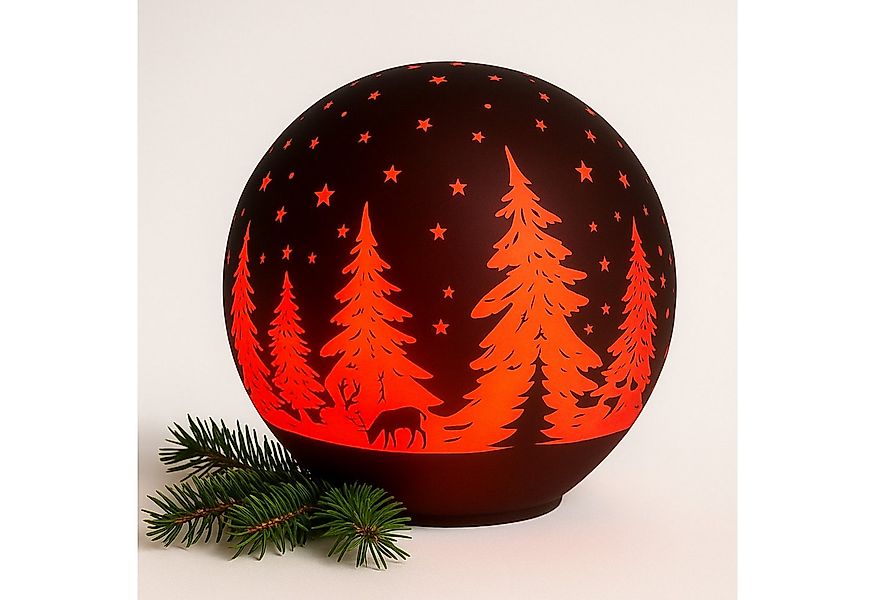 matches21 HOME & HOBBY Dekolicht LED Glaskugel Rot Ø 10 cm, Weihnachtsdeko günstig online kaufen