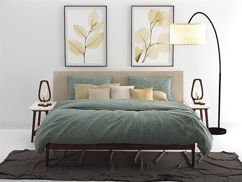 Heckett and Lane Bettwäsche Zo! Home Cotton Bettwäsche 200x200 cm Lino Emer günstig online kaufen