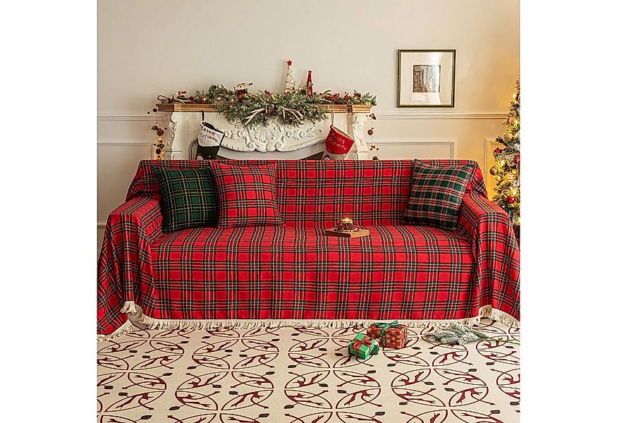 BTTO Sofahusse Sofabezug,Sofadecke Bezug,Sofa überwurfdecke mit Quasten, Co günstig online kaufen