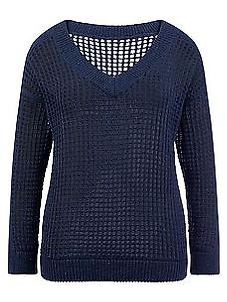 V-Pullover V-Ausschnitt Emilia Lay blau günstig online kaufen