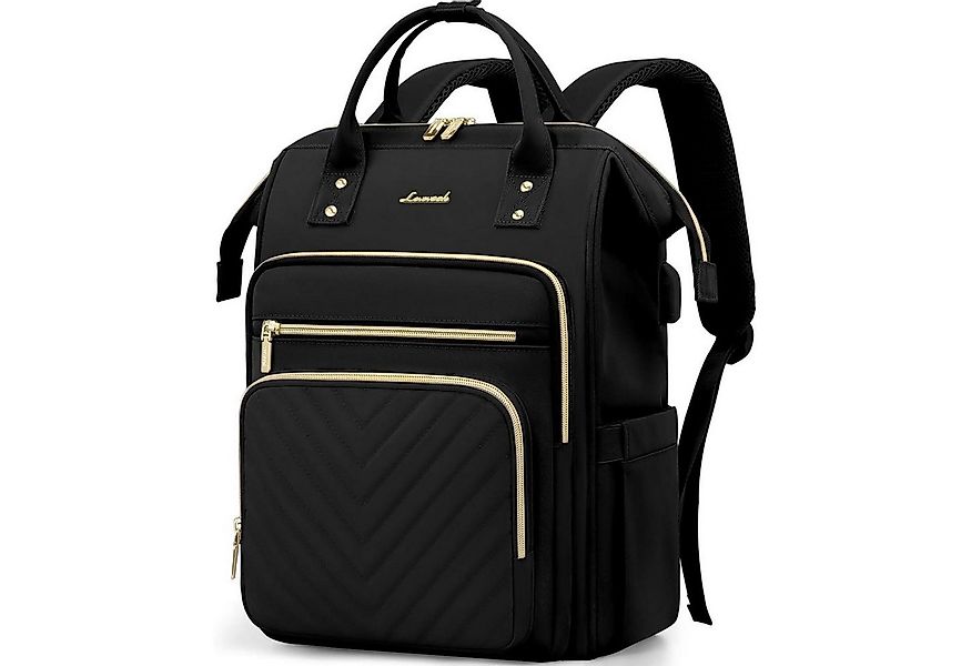 LuxusKollektion Laptoprucksack Damen Rucksack Schwarz 17,3 Zoll Laptop Schu günstig online kaufen