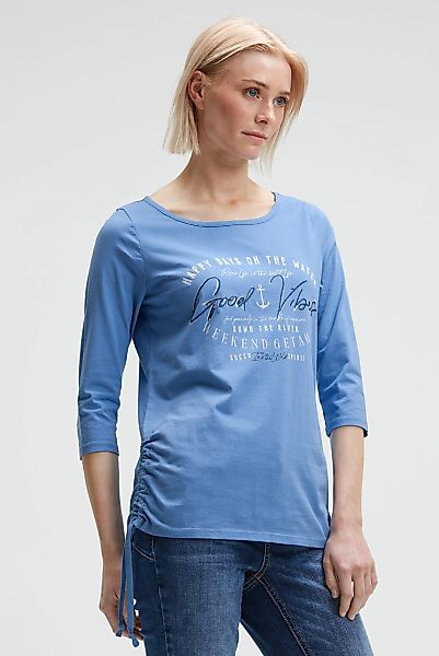 SOCCX 3/4-Arm-Shirt mit Bindeband am Saum günstig online kaufen