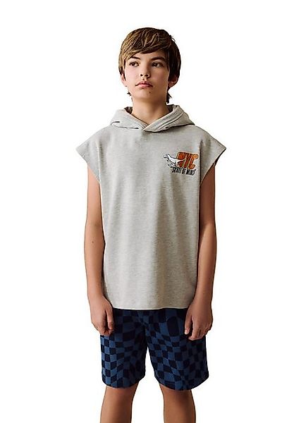 Next Top & Shorts Ärmelloses Hoodie und Jogginghose mit Grafik (2-tlg) günstig online kaufen