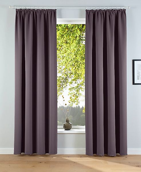 my home Verdunkelungsvorhang "Solana, Gardinen mit Kräuselband, Vorhänge, W günstig online kaufen