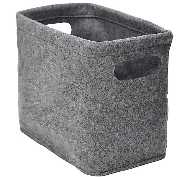 DuneDesign Aufbewahrungskorb Filz Toilettenpapierbox Grau mit Griffen - Fil günstig online kaufen