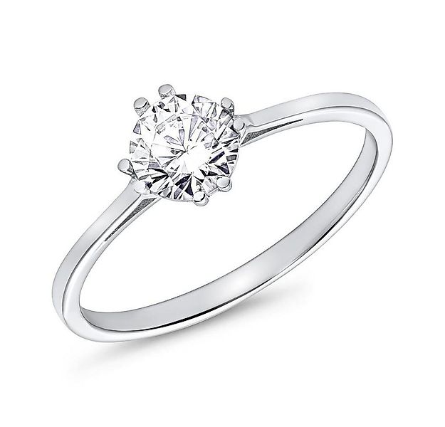 JEWLIX Goldring Verlobungsring von JEWLIX aus 375er Weißgold mit Zirkonia 9 günstig online kaufen