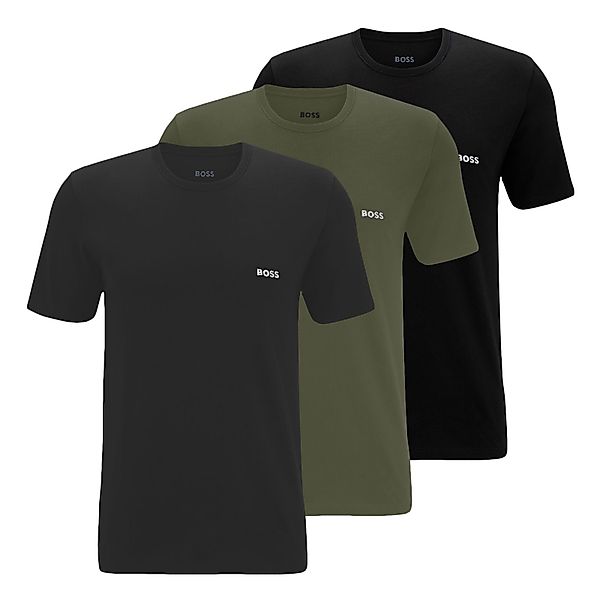 BOSS T-Shirt TShirtRN 3P Classic (Packung, 3-tlg) mit BOSS Stickerei günstig online kaufen