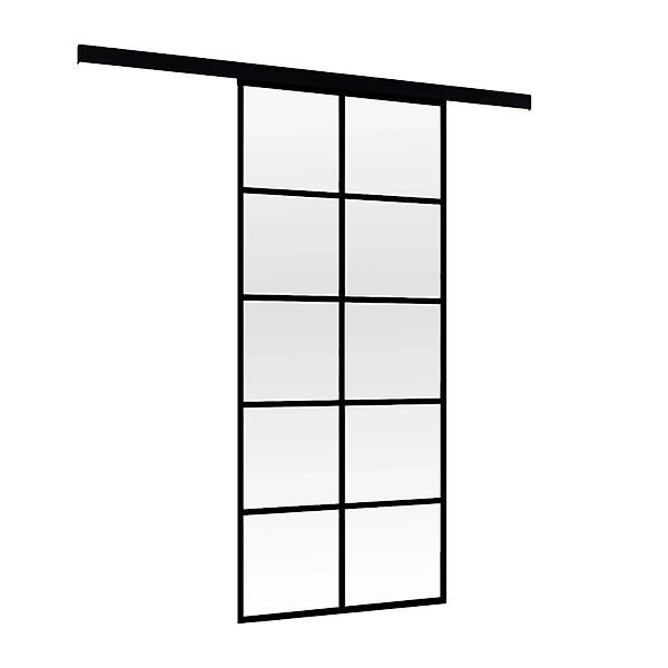 inova Glasschiebetür Satiniert 10 Felder 1025 x 2200 mm Komplettset in Schw günstig online kaufen