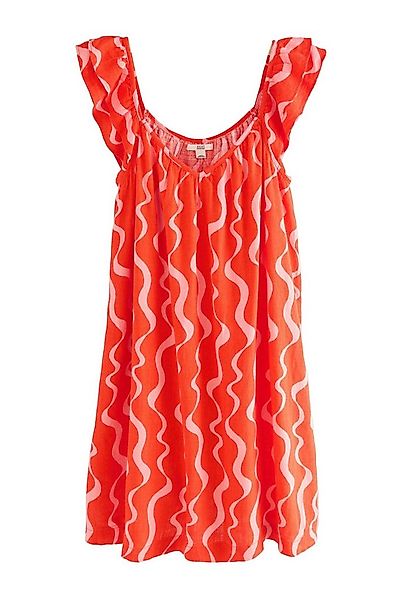 Next Minikleid Minikleid mit V-Ausschnitt und Rüschenärmeln (1-tlg) günstig online kaufen