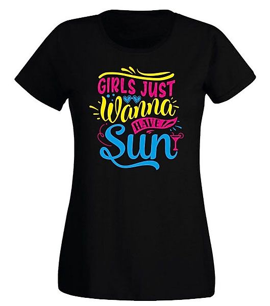 G-graphics T-Shirt Damen T-Shirt - Girls just wanna have Sun Slim-fit, mit günstig online kaufen