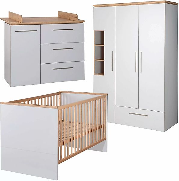 roba® Babyzimmer-Komplettset »Tobi«, (Set, 3 tlg., Kinderbett, Schrank, Wic günstig online kaufen