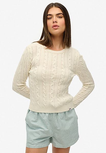 Superdry Strickpullover ESSENTIALS SLIM CABLE JUMPER günstig online kaufen