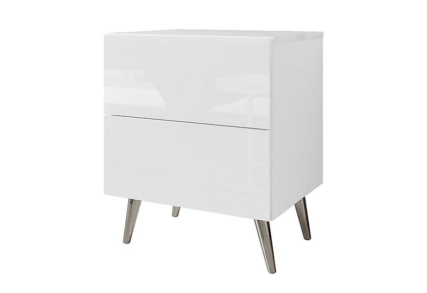 Lookway Nachttisch AURA LUX mit Hochglanzfronten und LED-Beleuchtung, (1x N günstig online kaufen