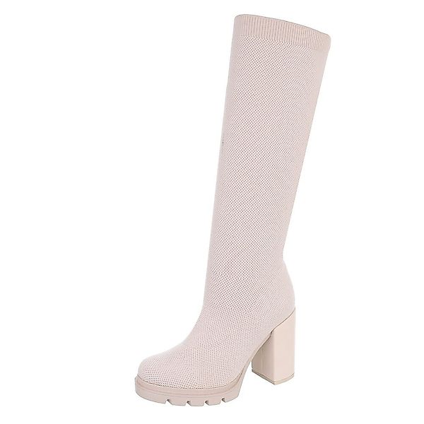 Ital-Design Damen Freizeit High-Heel-Stiefel (87108981) Blockabsatz günstig online kaufen