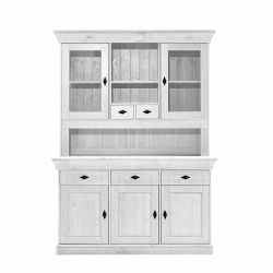 Skandinavischer Buffetschrank in Weiß Kiefer teilmassiv günstig online kaufen
