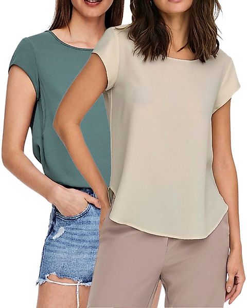 ONLY Shirtbluse (2er Pack) Basic Shirt günstig online kaufen