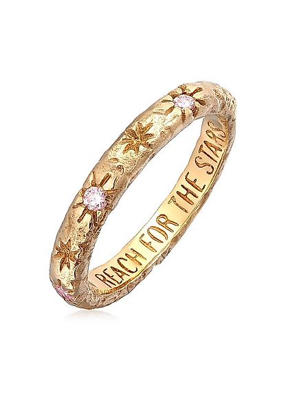 HAZE & GLORY Fingerring Smaragd - Reach for the Stars 375 Gelbgold, Stateme günstig online kaufen
