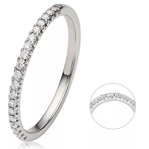 ONE ELEMENT Diamantring "0.15 ct Diamant Brillant Memoire Ring aus 585 Weiß günstig online kaufen