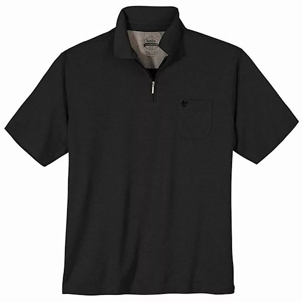 Hajo Poloshirt Große Größen Herren Zipper Poloshirt Stay Fresh schwarz Hajo günstig online kaufen