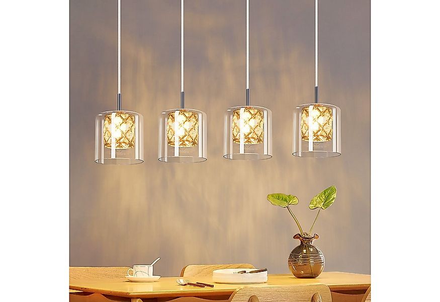 ZMH Pendelleuchte Esszimmer 3/4/5 Flammig zilver Vintage Hängeleuchte Moder günstig online kaufen