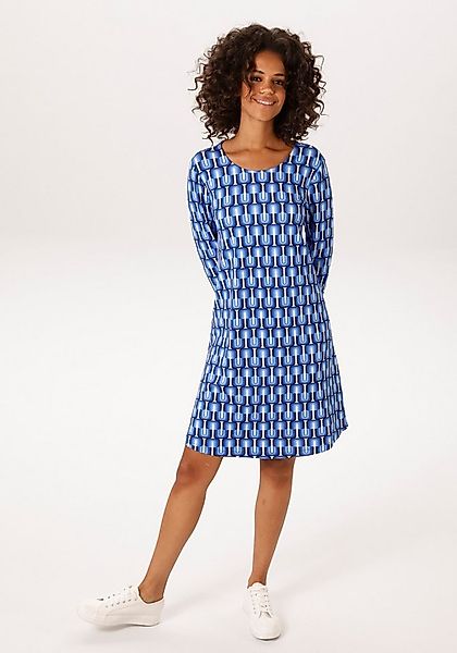Aniston CASUAL A-Linien-Kleid mit farbharmonischem Retro-Druck - NEUE KOLLE günstig online kaufen