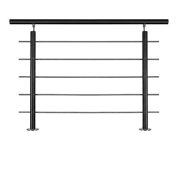 Treba AluTec-Geländer Brooklyn für Wangentreppe 11 Stufen Alu Schwarz günstig online kaufen