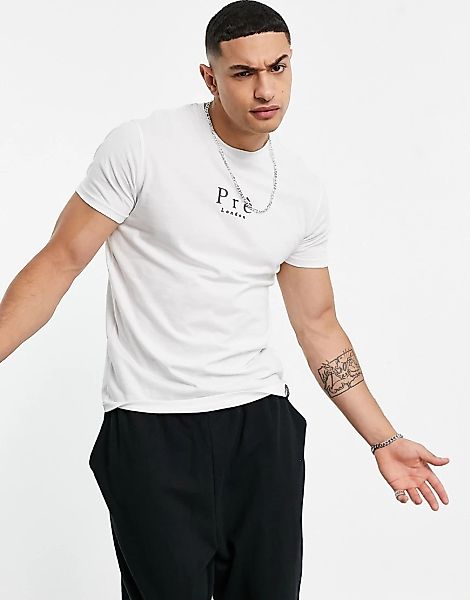 Prè London – Core – T-Shirt in Weiß günstig online kaufen