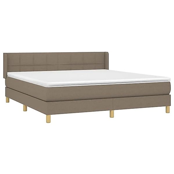 vidaXL Boxspringbett mit Matratze Taupe 160x200 cm Stoff 3130285 günstig online kaufen