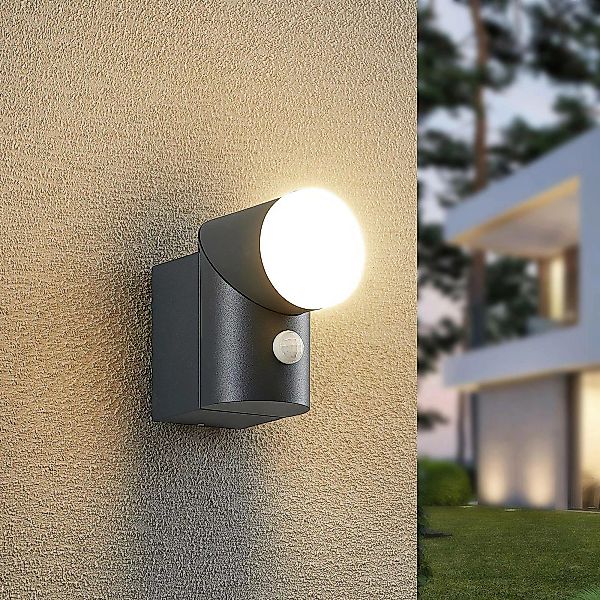 Lindby Aspyn LED-Außenwandleuchte, 1fl, Sensor günstig online kaufen