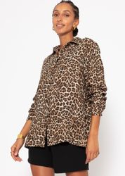 SASSYCLASSY Langarmbluse Klassische Musselin Bluse Damen günstig online kaufen