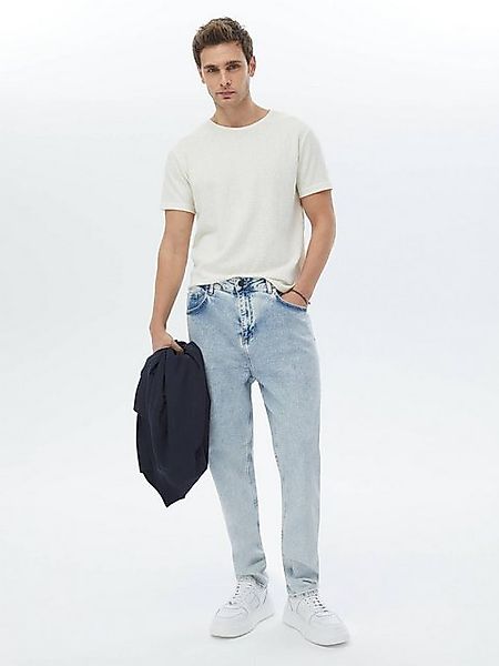 KİP Regular-fit-Jeans Hellblauer Karotten-Schnitt Denim 100% Baumwolle Hose günstig online kaufen