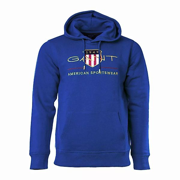 GANT Herren Hoodie - Archive Shield, Kapuzen-Pullover, Logo Blau (College B günstig online kaufen