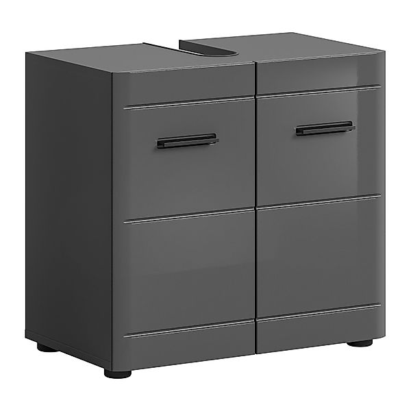 Waschbeckenunterschrank 60 cm x 56 cm x 34 cm Grau-Grau günstig online kaufen