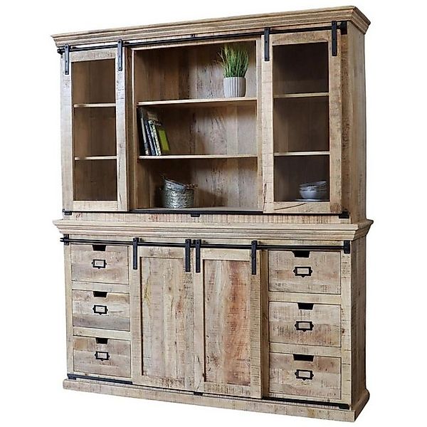 baario Buffet Schrank VODICE 180cm massiv Mangoholz Buffetschrank Landhaus günstig online kaufen