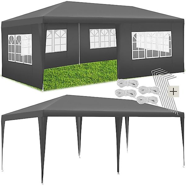 tectake Pavillon Novara, mit 5 Seitenteilen, günstig online kaufen
