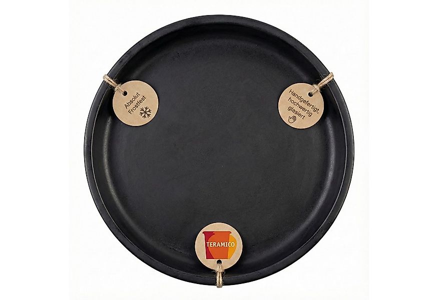 Teramico Blumentopfuntersetzer Keramik Untersetzer Anthrazit – Ø 40 cm (XXL günstig online kaufen