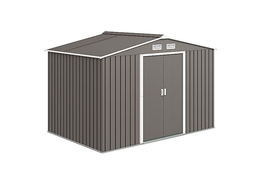 Outsunny Gerätehaus Fahrradschuppen, Schuppen mit Fundament, BxT: 277x195 c günstig online kaufen