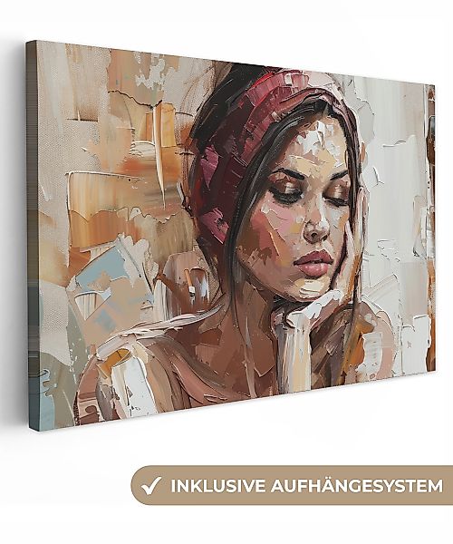 OneMillionCanvasses® Leinwandbild Frau - Lackierung - günstig online kaufen