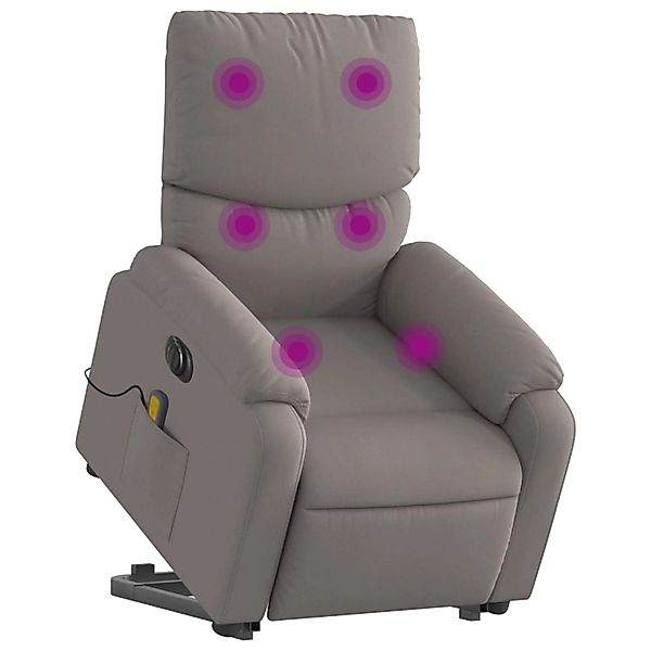 vidaXL Elektrischer Massagesessel mit Aufstehhilfe Taupe Stoff Modell 8 günstig online kaufen