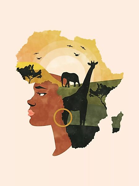 Poster / Leinwandbild - Africa Love günstig online kaufen