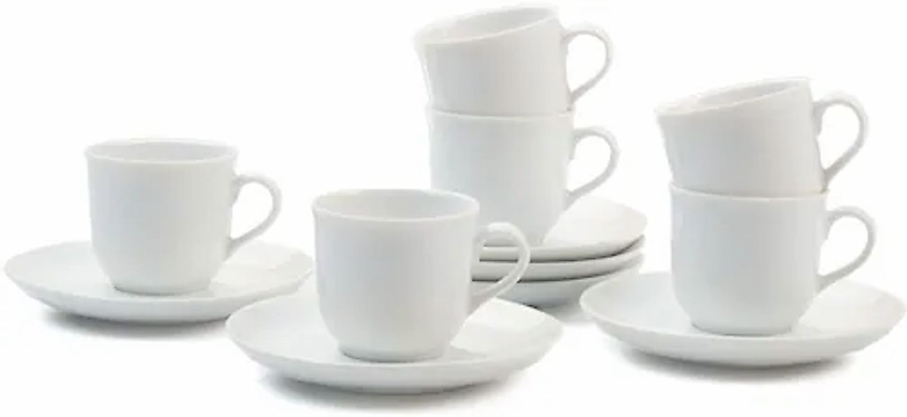 Retsch Arzberg Espressotasse »Bianca«, (Set, 12 tlg.), 6 Tassen, 6 Untertas günstig online kaufen